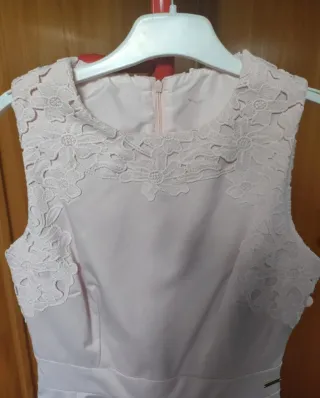 Vestido de raso color rosa  talla S
