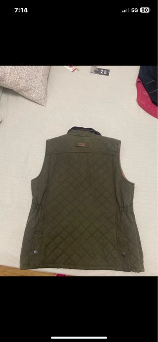 Chaleco acolchado verde hombre caza