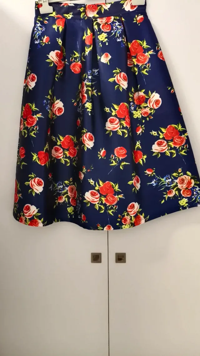 Falda fiesta Simona Blu floral