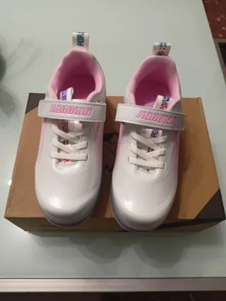 Scarpe bambina luci led e pattini n.34