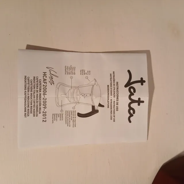 Cafetera Italiana Jata 6 Tazas Roja