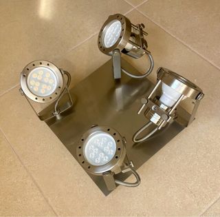 Lámpara de techo LED plateada