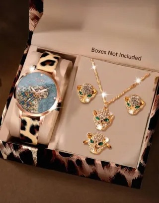 Reloj mujer Set Joyas Leopardo