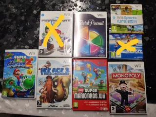 Lote 8 Giochi Wii: Mario Kart, Monopoli, ecc.