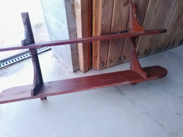 Antigua estantería madera 2 baldas años 60