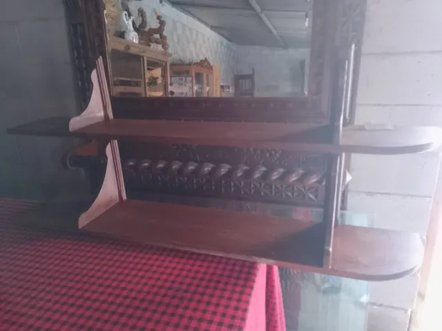 Antigua estantería madera 2 baldas años 60