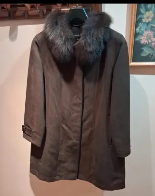 Chaquetón ante mujer T44 con cuello pelo