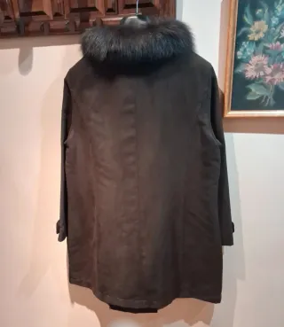Chaquetón ante mujer T44 con cuello pelo