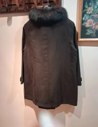 Chaquetón ante mujer T44 con cuello pelo