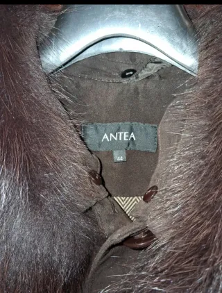 Chaquetón ante mujer T44 con cuello pelo