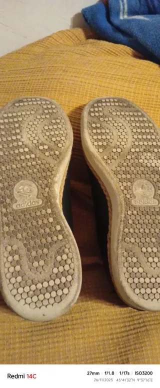 Scarpe Adidas Stan Smith nere oro