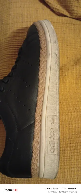 Scarpe Adidas Stan Smith nere oro