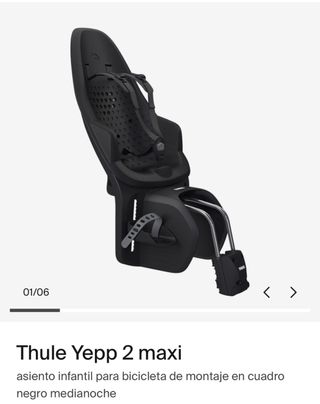 Thule Yepp 2 Maxi Silla Bicicleta Negra