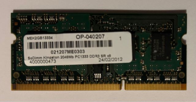 Memoria RAM Kingston KVR 2GB DDR3 1333MHz