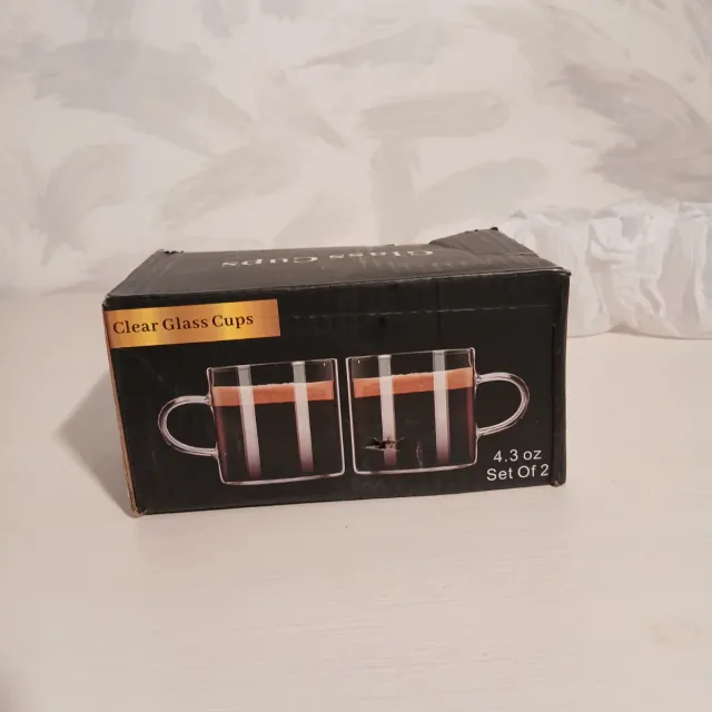 2 Tazze in Vetro Espresso 120 ml