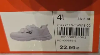 UTWO Zapatillas Unisex Talla 41 Blancas