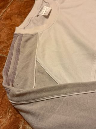 Sudadera Adidas Vintage Blanca y Gris