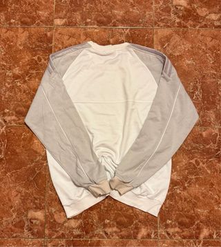 Sudadera Adidas Vintage Blanca y Gris