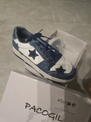 Zapatillas PACOGIL mujer estrellas azul/blanco