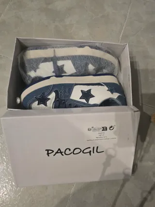 Zapatillas PACOGIL mujer estrellas azul/blanco