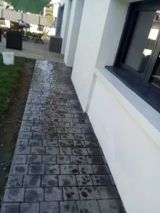 Cemento impreso para exteriores