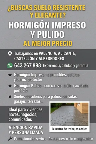 Cemento impreso para exteriores