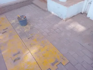 Cemento impreso para exteriores