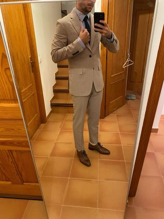 Traje Zara Beige Hombre