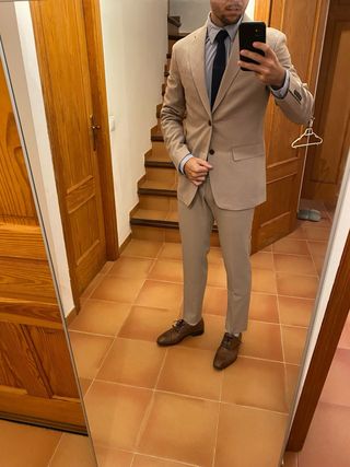 Traje Zara Beige Hombre