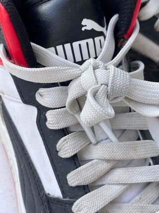 Zapatillas Puma Altas Negras Rojas Blancas