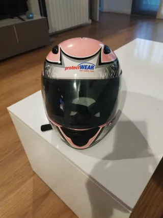 Casco Integral Moto Rosa talla 54 XS casi nuevo