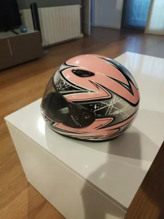 Casco Integral Moto Rosa talla 54 XS casi nuevo