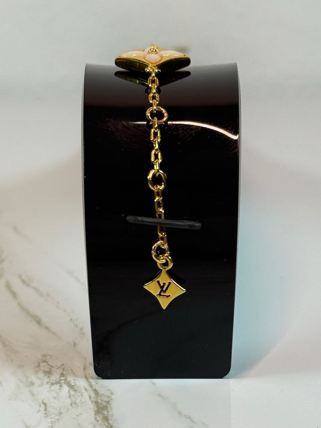 Bracciale Louis Vuitton Oro e Bianco Perlescente