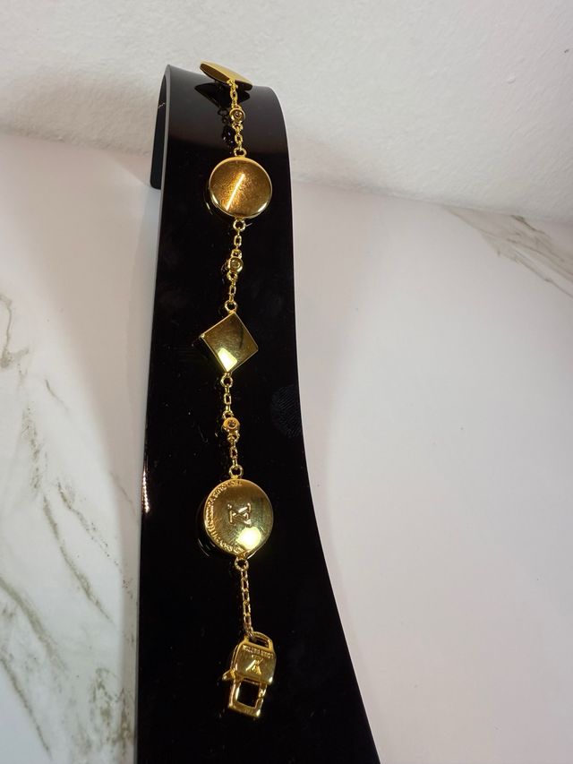 Bracciale Louis Vuitton Oro e Bianco Perlescente