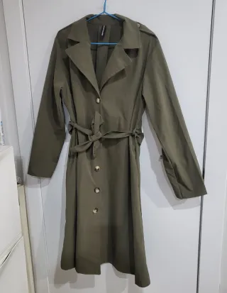 Gabardina verde talla única