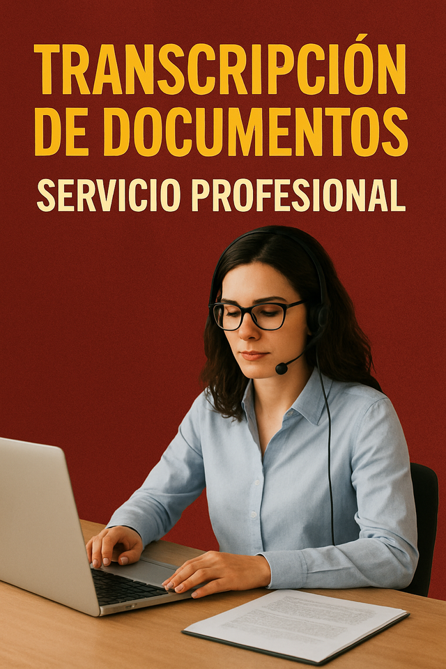 Transcripción de documentos - servicio profesional