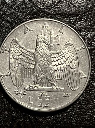 1 Lira 1942 Aquila Romana