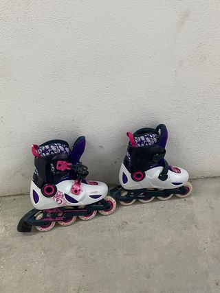 Patines niña Oxelo rosa y morado