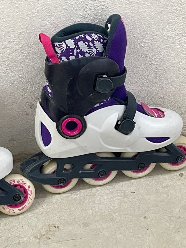 Patines niña Oxelo rosa y morado