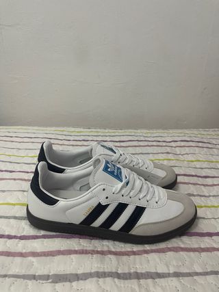Adidas Samba Gris y Blanco