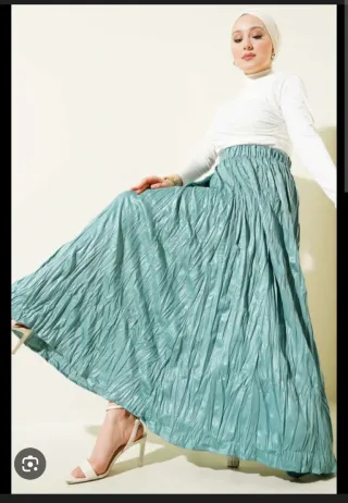 Falda larga Cortefiel azul