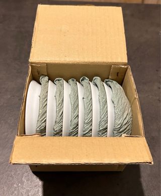 Set 12 piattini porcellana farfalle oro