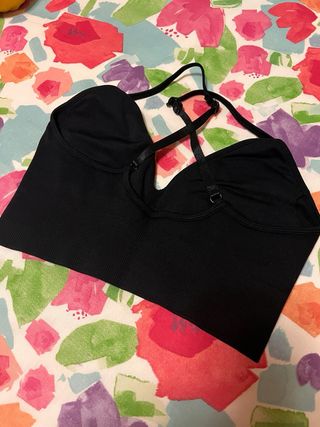 Sujetador deportivo negro talla M