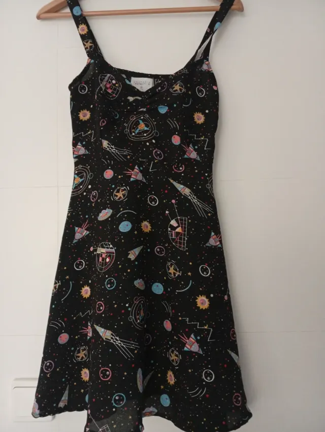 Vestido Compañía Fantástica Negro Espacio