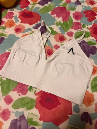 Sujetador deportivo blanco talla M