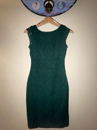 Vestido noche espalda descubierta XS Zara