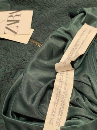 Vestido noche espalda descubierta XS Zara