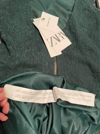 Vestido noche espalda descubierta XS Zara