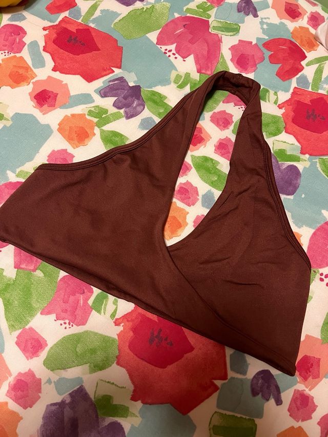 Sujetador deportivo marrón talla M