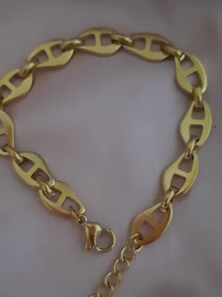 Pulsera eslabones baño de oro